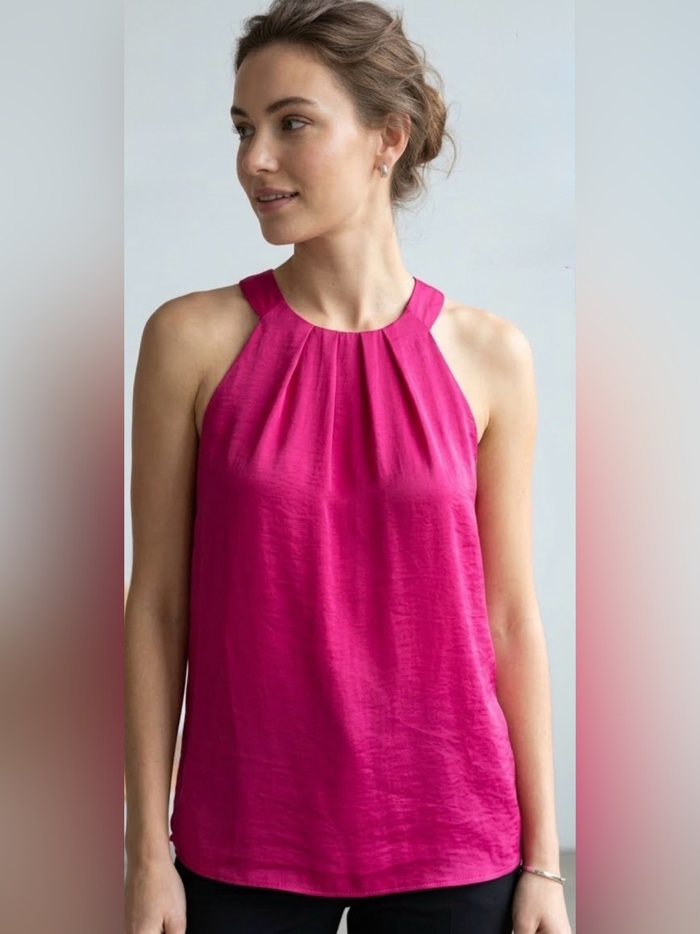 violet + claire Pink Halter Tank Top Size Medium